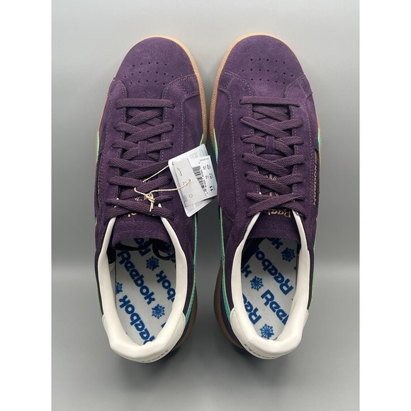 Reebok Club C Grounds UK Purple Teal Retro Shoes - Men's Size 11 NEW - Picture 5 of 8